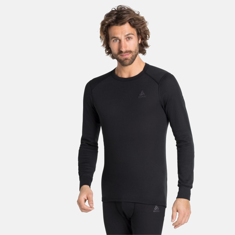 T-shirt manches longues Homme Odlo - Active Warm Eco - Black