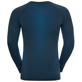 T-shirt manches longues Homme Odlo - Performance Warm Eco - Blue wing teal
